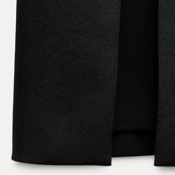 Zara SLIT WOOL SKIRT ZW COLLECTION. Black. Size XS. New with Tags. - Picture 7 of 10